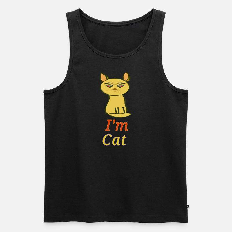 Katze - Männer Premium Bio Tank Top - Schwarz