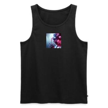 Roboter - Männer Premium Bio Tank Top - Schwarz - Vorne - AI Model Male 178 light (178cm)