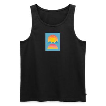 2 cool summer sunset - Männer Premium Bio Tank Top - Schwarz - Vorne - Michal (187cm)