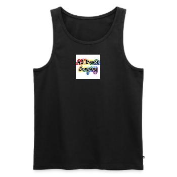 AJ Dance Company - Männer Premium Bio Tank Top - Schwarz - Vorne - AI Model Male 178 light (178cm)