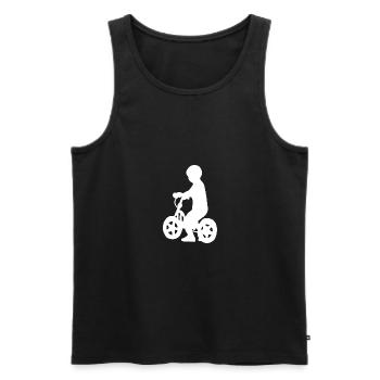 Vélo enfant vélo - Débardeur bio Premium Homme - noir - Devant - Michal (187cm)