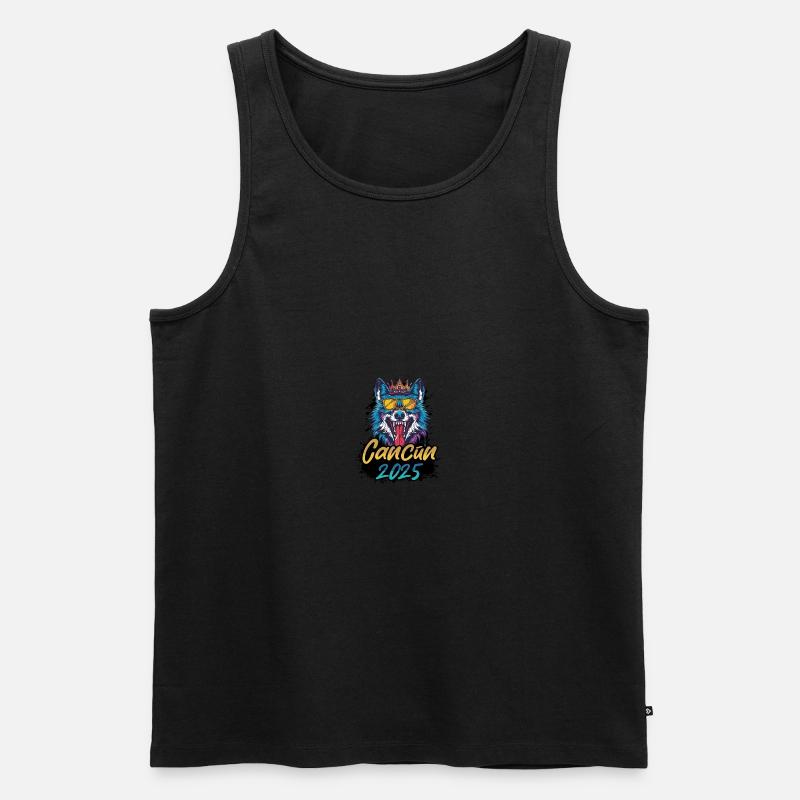 Cancun 2025 Party Wolf - Männer Premium Bio Tank Top - undefined
