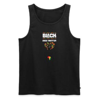 LES VIES NOIRES COMPTENT - Débardeur bio Premium Homme - noir - Devant - Michal (187cm)