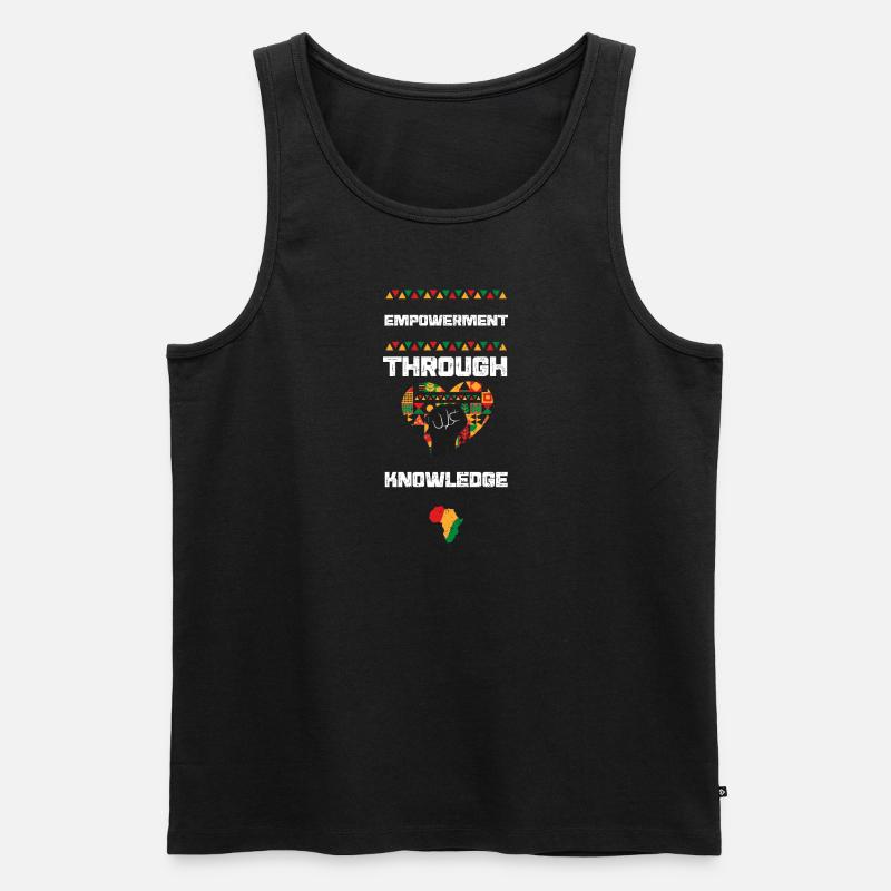 Empowerment Through Knowledge - Männer Premium Bio Tank Top - Schwarz