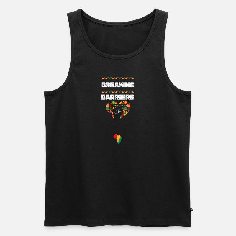 Breaking Barriers - Männer Premium Bio Tank Top - Schwarz