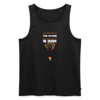 The Future is Ours - Männer Premium Bio Tank Top - Schwarz - Vorne - AI Model Male 178 light (178cm)