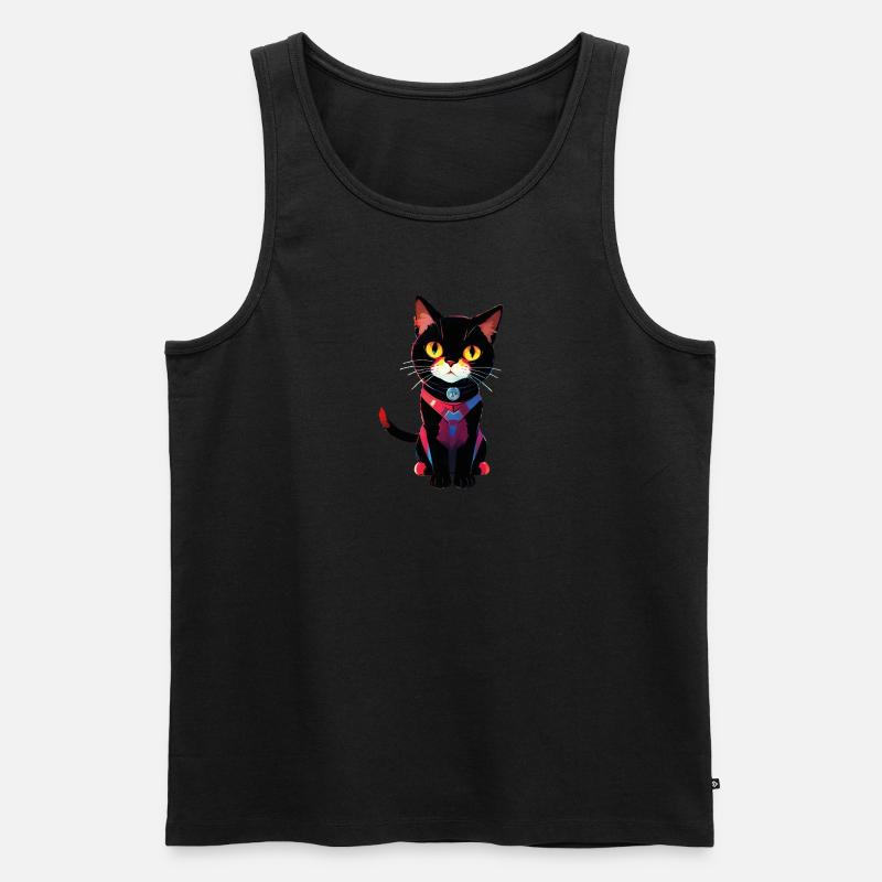 Katze Kunst - Männer Premium Bio Tank Top - undefined