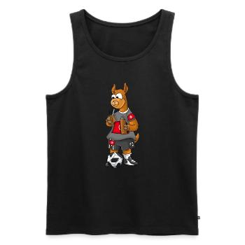 Tunisia Fan Lama - Men's Premium Organic Tank Top - black - Front - AI Model Male 178 light (178cm)