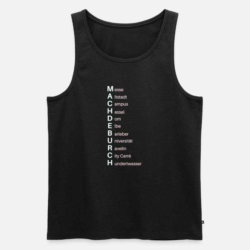 Machdeburch - Männer Premium Bio Tank Top - Schwarz