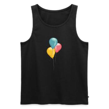 ballon symbole de ballon Couleurs du logo - Débardeur bio Premium Homme - noir - Devant - Michal (187cm)
