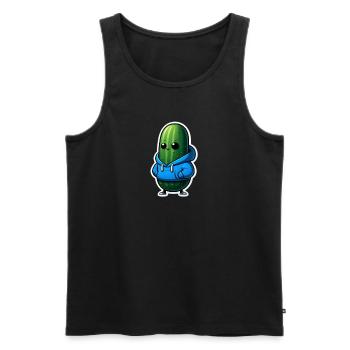 Süße Gurke - Männer Premium Bio Tank Top - Schwarz - Vorne - AI Model Male 178 light (178cm)