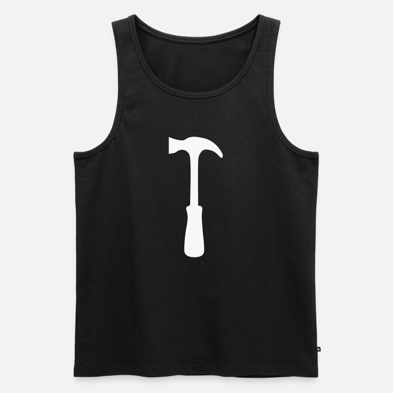 Hammer Silhouette - Männer Premium Bio Tank Top - Schwarz