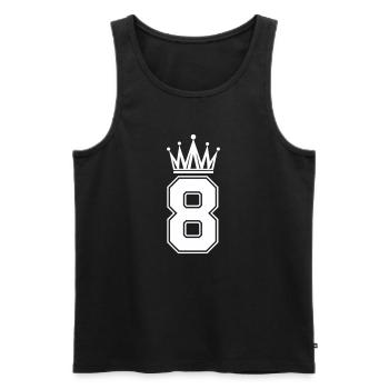 8 Krone - Männer Premium Bio Tank Top - Schwarz - Vorne - Michal (187cm)