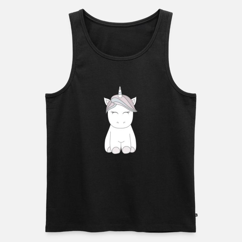 Einhorn - Männer Premium Bio Tank Top - Schwarz