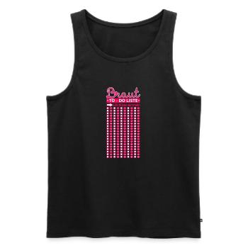 JGA Junggesellinnenabschied Poltern Fun 100 Küsse - Männer Premium Bio Tank Top - Schwarz - Vorne - Michal (187cm)