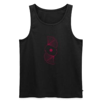 Ginkgo Leaves Ginkgo - Men's Premium Organic Tank Top - black - Front - AI Model Male 178 light (178cm)