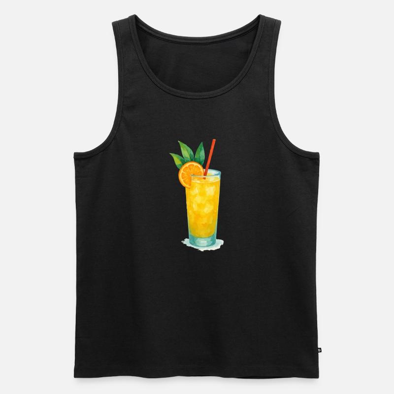 cocktail 1 - Männer Premium Bio Tank Top - Schwarz