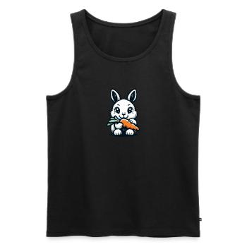Die süße Häsin Helene - Männer Premium Bio Tank Top - Schwarz - Vorne - Michal (187cm)