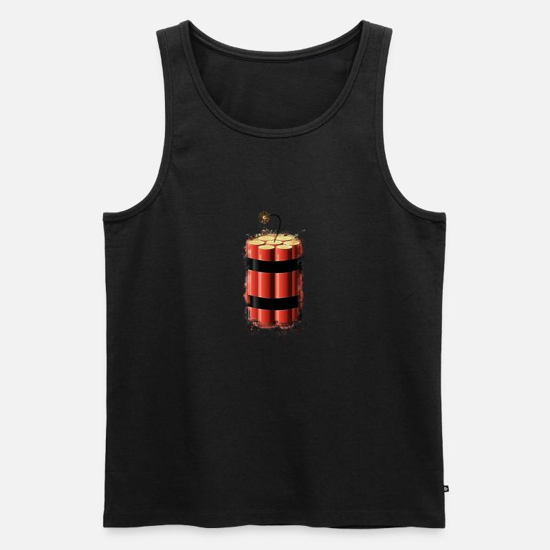 Bomb dynamite bright glowing - Men's Premium Organic Tank Top - black