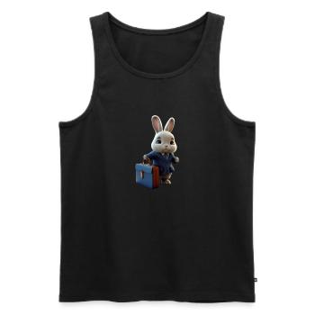 Business Rabbit - Männer Premium Bio Tank Top - Schwarz - Vorne - AI Model Male 178 light (178cm)