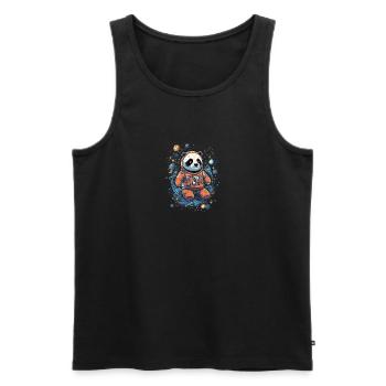Astronaut Panda Funny Panda Bear Lover Space - Männer Premium Bio Tank Top - Schwarz - Vorne - AI Model Male 178 light (178cm)