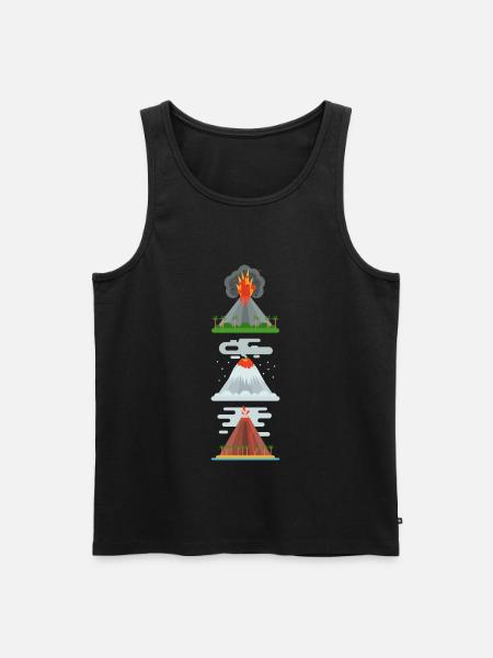 Vulkan Vulkane Vulkanliebhaber Shirt lustig Vulkan - Männer Premium Bio Tank Top - Schwarz