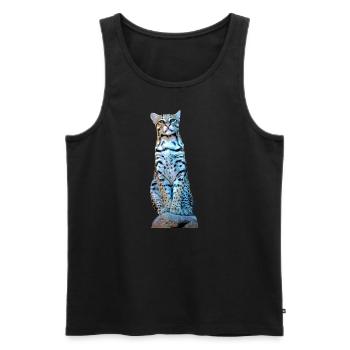Ocelot - Men's Premium Organic Tank Top - black - Front - AI Model Male 178 light (178cm)