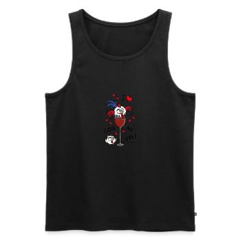 I Love Coq Au Vin, Cuisine - Débardeur bio Premium Homme - noir - Devant - Michal (187cm)