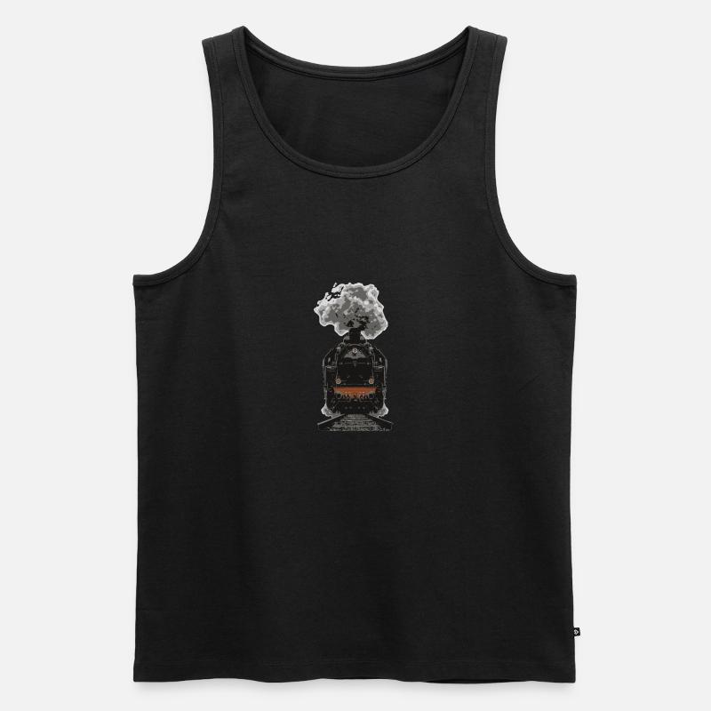 Eisenbahn Dampflock - Männer Premium Bio Tank Top - undefined