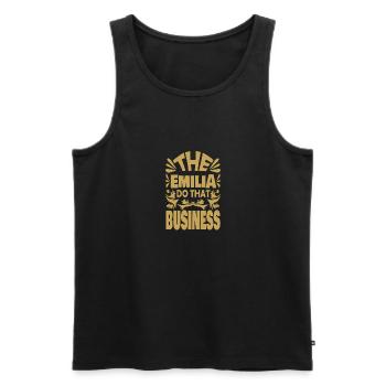 Spruch Lustig Mädchenname Frauenenname Emilia - Männer Premium Bio Tank Top - Schwarz - Vorne - Michal (187cm)
