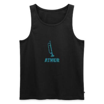 Trumpet for Athur brass band trumpets - Men's Premium Organic Tank Top - black - Front - Michal (187cm)