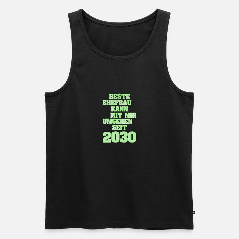 Frau 2030 - Männer Premium Bio Tank Top - Schwarz