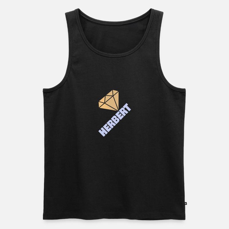 Edel Herbert - Männer Premium Bio Tank Top - Schwarz