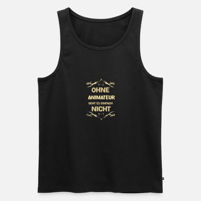 Animateur als Animateur - Männer Premium Bio Tank Top - Schwarz