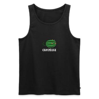 chastèque - Débardeur bio Premium Homme - noir - Devant - AI Model Male 178 light (178cm)