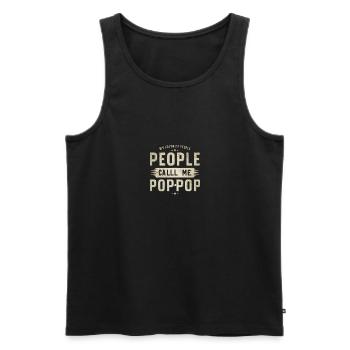 Mes personnes préférées m’appellent Pop-Pop pour la fête des pères - Débardeur bio Premium Homme - noir - Devant - Michal (187cm)