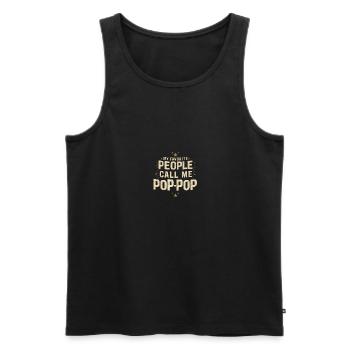 Mes personnes préférées m’appellent Pop-Pop pour la fête des pères - Débardeur bio Premium Homme - noir - Devant - Michal (187cm)