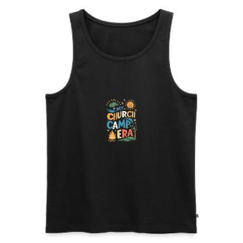 In My Church Camp Era VBS, Bible Camp Fun - Men's Premium Organic Tank Top - black - Front - AI Model Male 178 light (178cm)