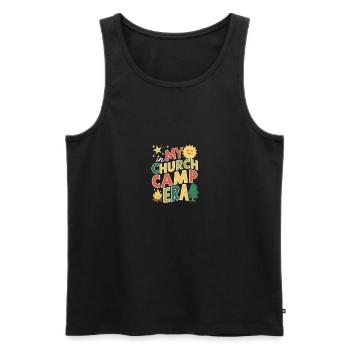 In My Church Camp Era VBS, Bible Camp Fun - Men's Premium Organic Tank Top - black - Front - AI Model Male 178 light (178cm)