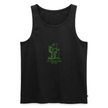 Je ne sais pas trop où je vais mais je suis Gay Frog - Débardeur bio Premium Homme - noir - Devant - Michal (187cm)