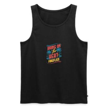 Apportez de la chaleur pour les lucioles Tropical Vibes - Débardeur bio Premium Homme - noir - Devant - AI Model Male 178 light (178cm)