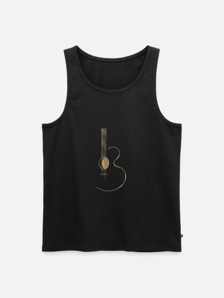 Acoustic Guitar Logo - Men's Premium Organic Tank Top - black