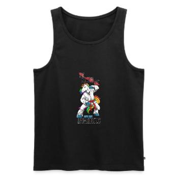 Taekwon-do Einhorn - TKD Kampfsport Einhorn - Männer Premium Bio Tank Top - Schwarz - Vorne - Michal (187cm)