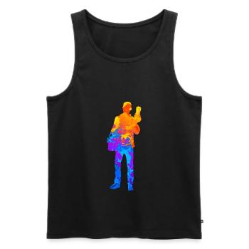 Photographer Photography Hobby Photographer Silhouette - Men's Premium Organic Tank Top - black - Front - AI Model Male 178 light (178cm)
