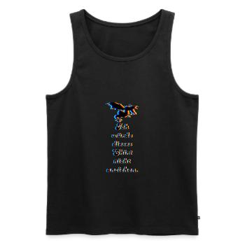 Nicht Anziehen Drache Motiv Abstrakt Schriftzug - Männer Premium Bio Tank Top - Schwarz - Vorne - Michal (187cm)