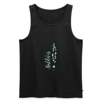 Maldives gift for Maldives vacationers - Men's Premium Organic Tank Top - black - Front - Michal (187cm)