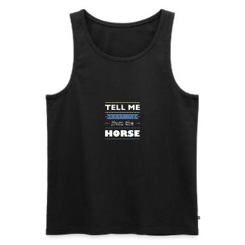 Denglish ne me dit rien du cheval - Débardeur bio Premium Homme - noir - Devant - Michal (187cm)