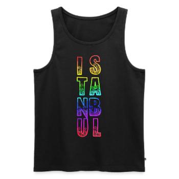 istanbul rs regenbogen - Männer Premium Bio Tank Top - Schwarz - Vorne - AI Model Male 178 light (178cm)