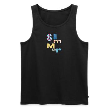 Summer / Sommer - Men's Premium Organic Tank Top - black - Front - AI Model Male 178 light (178cm)