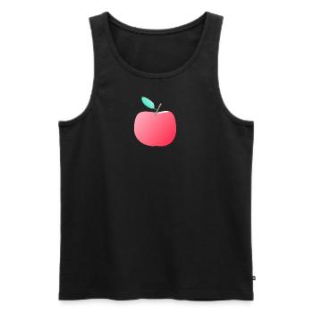 Apfel - Männer Premium Bio Tank Top - Schwarz - Vorne - AI Model Male 178 light (178cm)